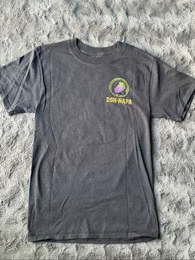 DSH-Napa Black Short Sleeve Tee with Purple Grape Logo